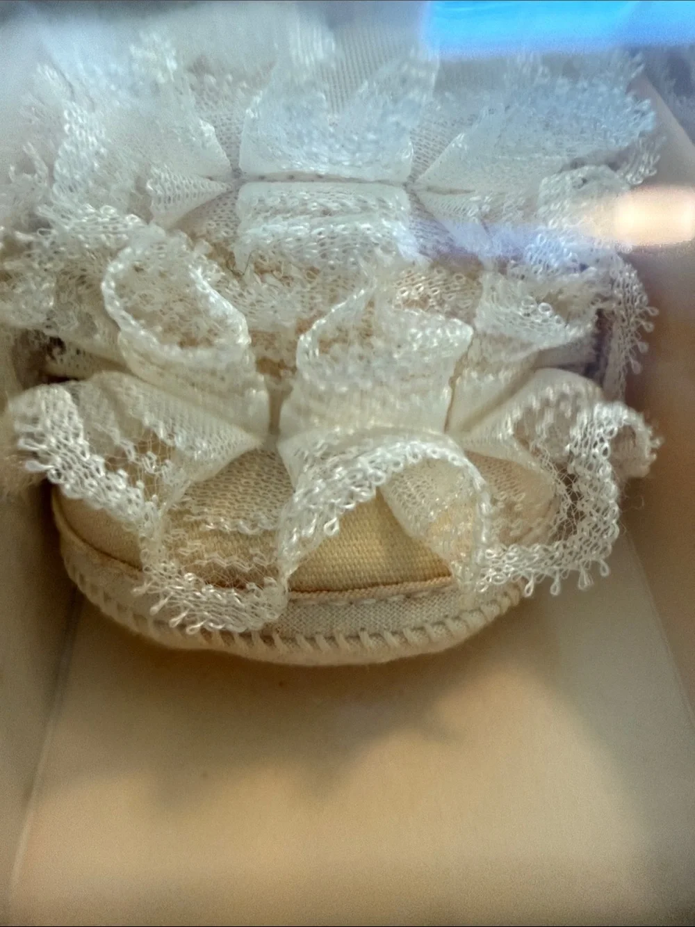 NWT Vintage 1960’s Mrs. Days Ideal Nany Shoe Co. Crib Shoes, size 0, baby/doll